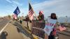 A Trump Rally was held along Highway 61 in Grand Marais on September 18. Photo by Rhonda Silence 